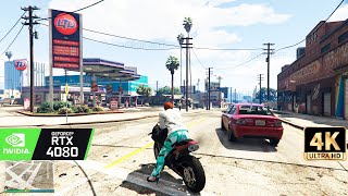 Gta V Enhanced Rtx 4080 Path Tracing Gameplay Mod Graphics Showcase Looks Absurdly Real 4K