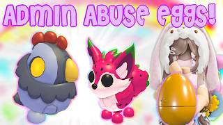 Hatching Admin Abuse Eggs for Velocirooster! | Adopt Me Roblox | Riivv3r