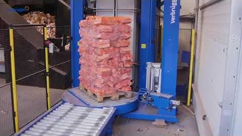 Palletizing | Stacking bags of firewood | Bag Palletizer machine VPM-8