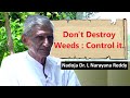 13 Don't Destroy Weeds : Control it | ಕಳೆನಾಶ ಬೇಡ: ಕೇವಲ ನಿಯಂತ್ರಿಸಿ || Dr. L. Narayana Reddy.