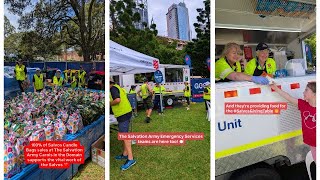 The Donation at the Salvation Army’s Carols in the Domain 2025