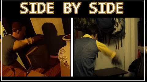 Side by Side Hello neighbor real trailer VS My Recreation