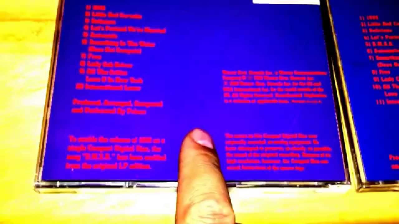 Early cd pressing of PRINCE'S "1999", missing a very important track!!!