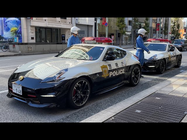 4K動画】パトカー（フェアレディZ）銀座パレード (Tokyo JAPAN) - YouTube