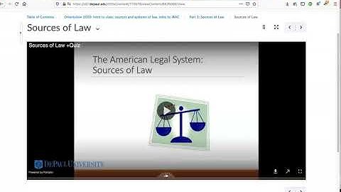 How to access a quiz in D2L video