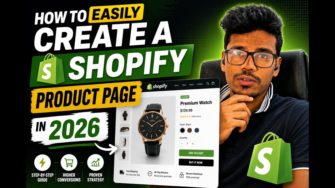 How to properly create a product in Shopify 2026 - YouTube