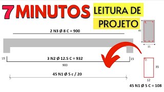 Leitura de Projeto Estrutural (Viga), direto da obra. No mínimos detalhes.
