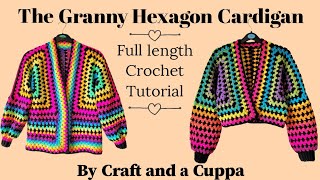 Crochet Tutorial For A Granny Stitch Hexagon Cardigan