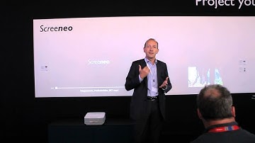 Sagemcom Press Conference and presentation of the Screeneo ultra-short-distance projektor