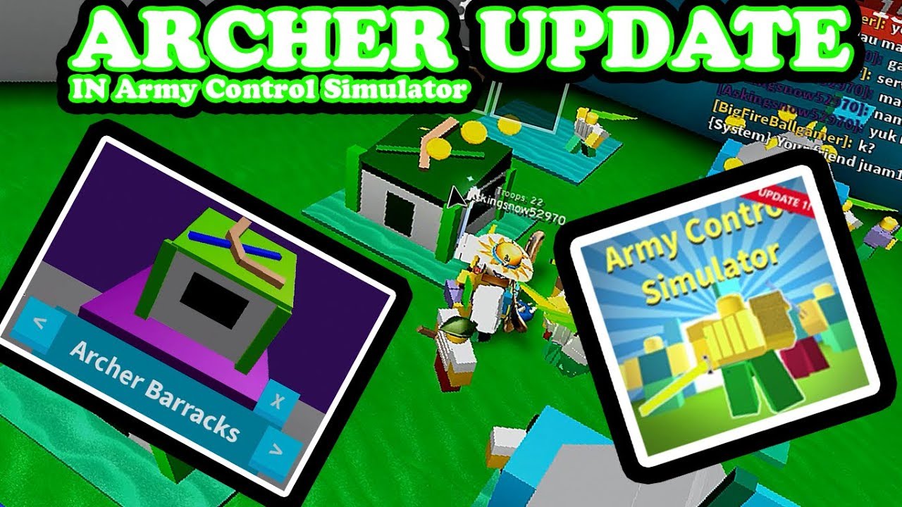 New ARCHER UPDATE In Army Control Simulator ROBLOX Indonesia YouTube