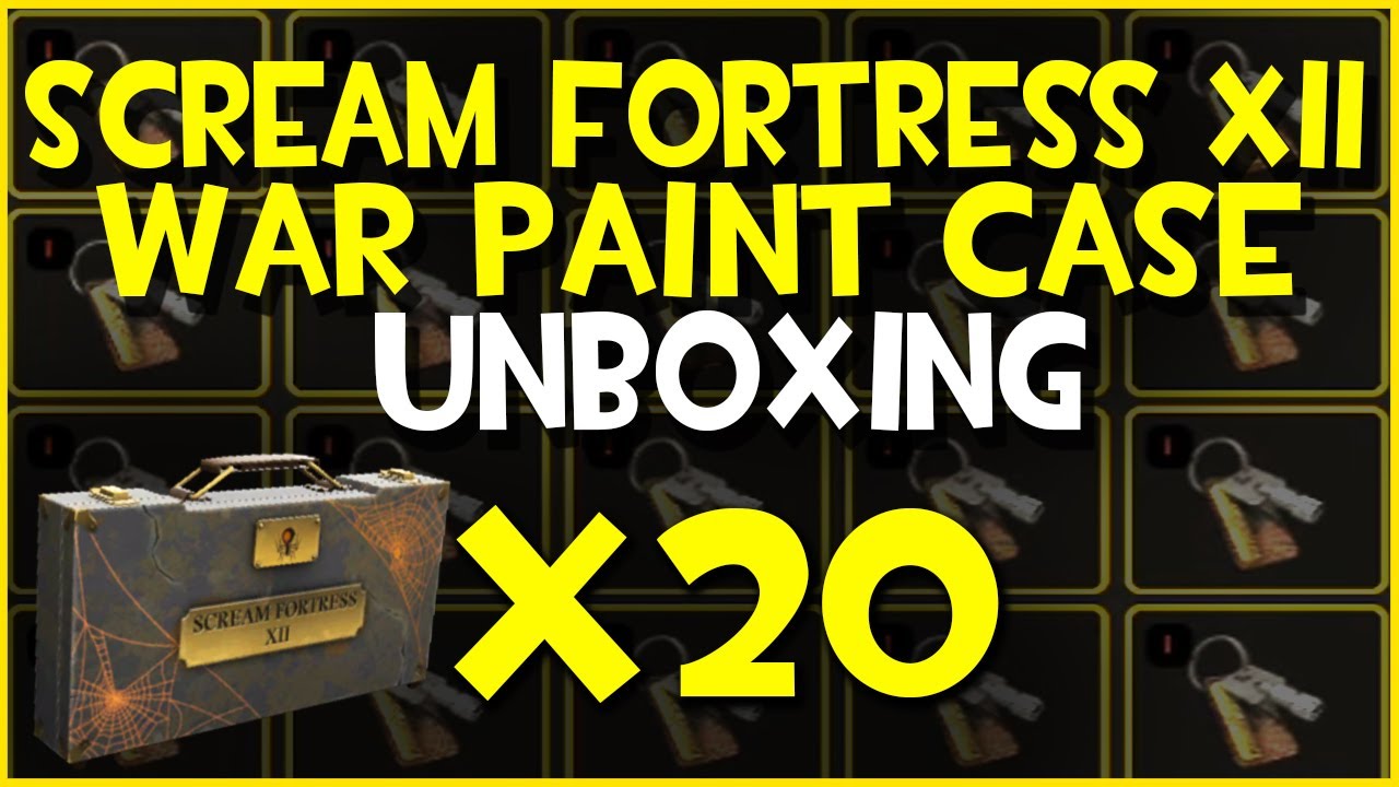 ✅ TF2 - Unboxing 20 Scream Fortress Xll War Paint Case (2020)