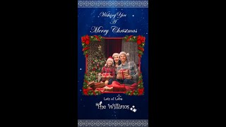Digital editable Christmas Video Card . Edit in Canva (CM-004-A)
