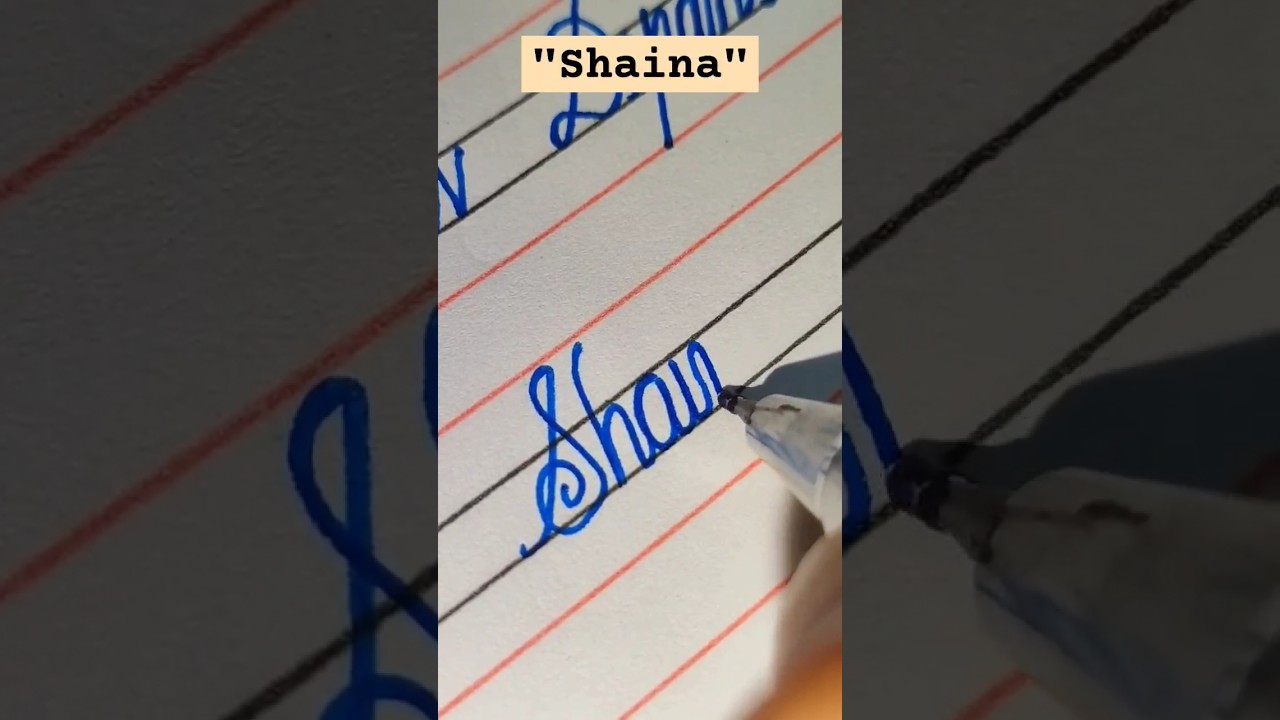 "Shaina" name in cursive handwriting #