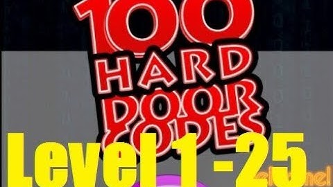 100 Hard Door Codes Level 1 -25  Walkthrough