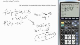 Calculus Examples - Critical Points