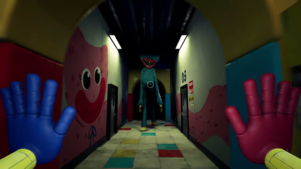 Poppy playtime 1 [Huggy wuggy vent chase]