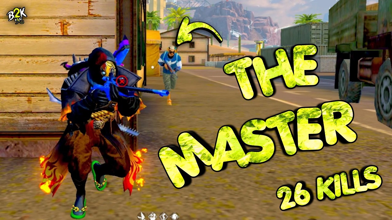 [B2K] FREE FIRE: THE AWM MASTER 1V4 CRAZY 26 KILLS GAMPLAY | ENJOY!