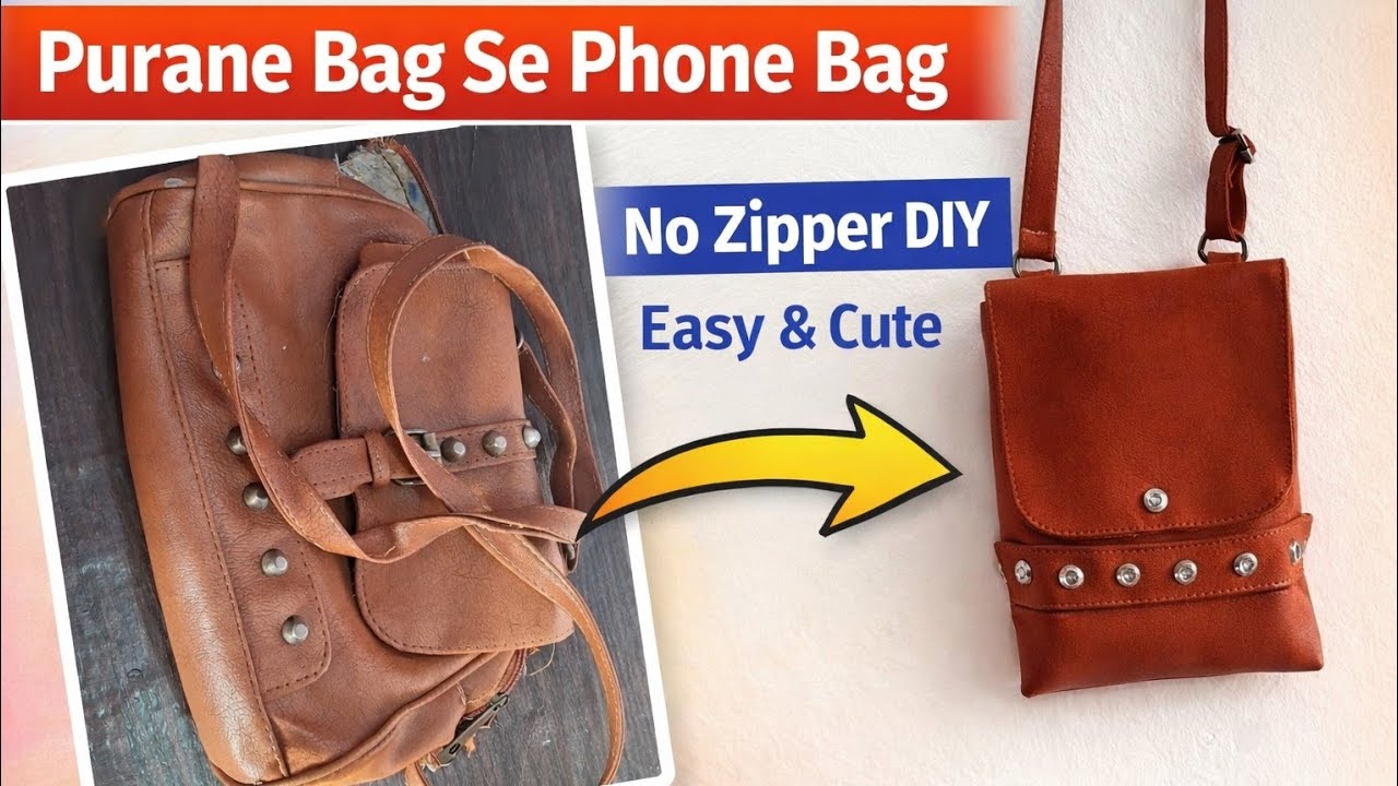 *brilliant ideas 💡A jugaad form lod into parsecrossbody bag /No zipper phone bag #diy #reuse 