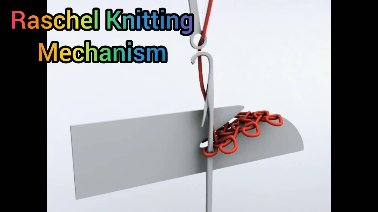 Raschel Warp Knitting Mechanism Animation