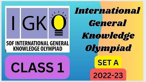#FavFive | SOF International General Knowledge Olympiad  Class 1 Set A 2022-2023 | #igko | #sof