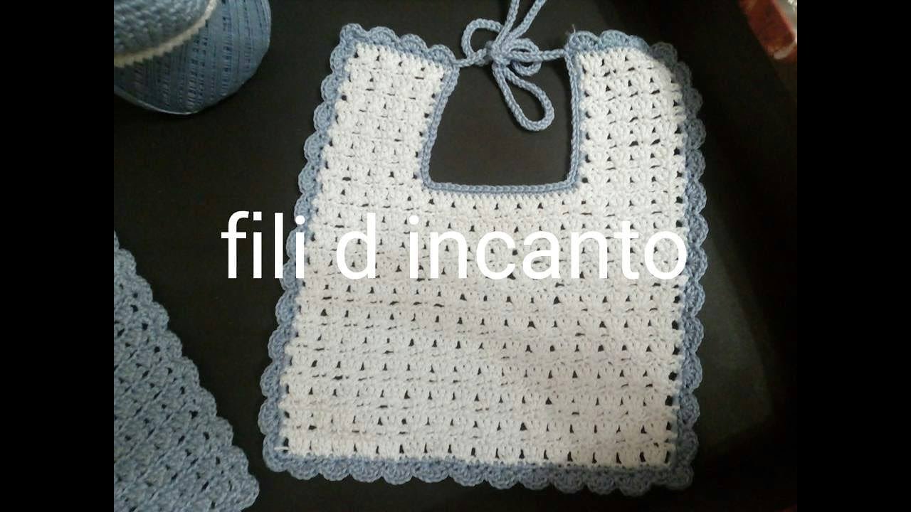 BAVAGLINO PUNTO VENTAGLI SIMILE BLOCCHETTI - UNCINETTO FACILE PASSO PASSO - GOMITOLANDO CON IMMA