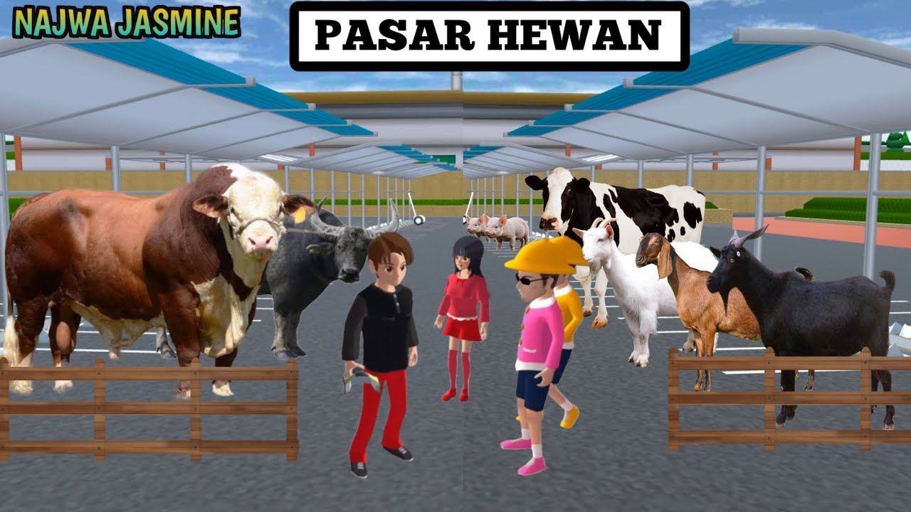 Yuta Mio Jual Sapi Kurban Di Pasar Hewan Kota Sakura | Atom Atam Jual Kambing Kurban