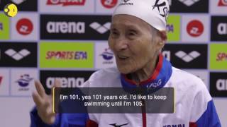 101-year-old Japanese swimmer preps up for 2020 Tokyo Games