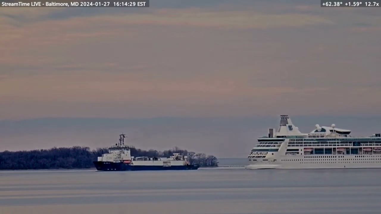 Vision of the Seas, leaving Baltimore on 1-27-2024