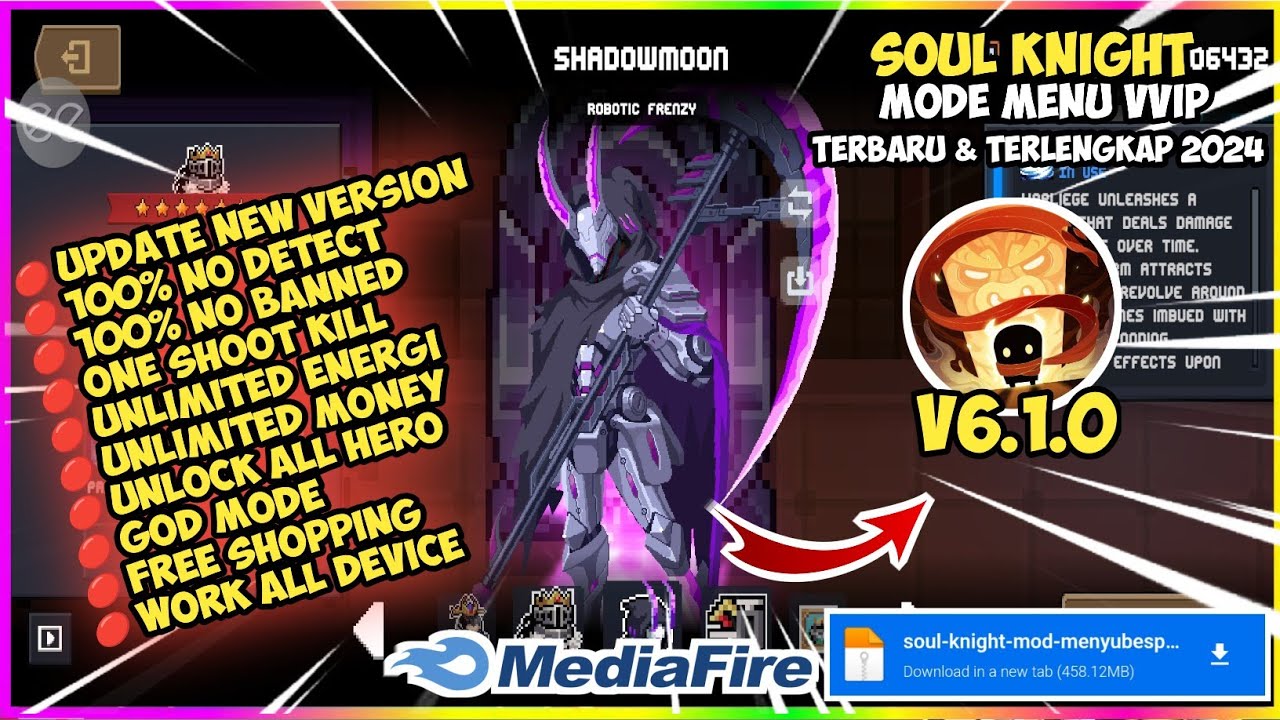 Soul Knight Apk Mod Menu V6.1.0 Latest Version 2024 UNLIMITED