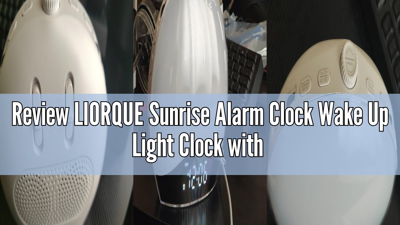 LIORQUE Sveglia Luminosa Con Simulazione Alba, Luce Notturna 20 Livelli, 9 Colori, Doppia Sveglia E Modalità Weekend
