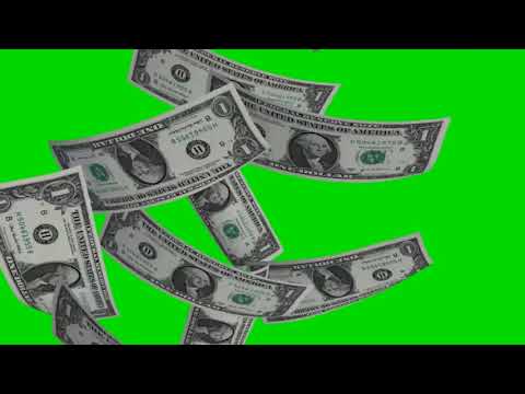 Money Rain - falling dollar bills on green screen - free use @bestgreenscreen