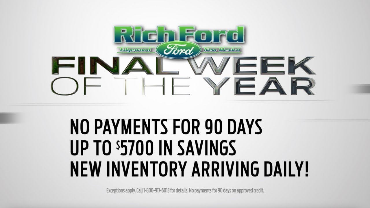 Rich Ford Edgewood Year End Sale 2023 1 YouTube