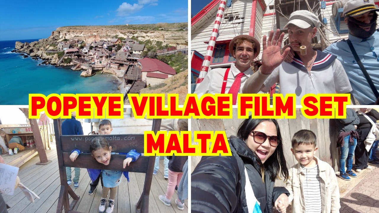 Day 3 Malta | Visit POPEYE VILLAGE FILM SET LOCATION 😱 #popeye #filmset #malta #robinwilliams