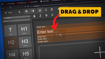 I developed a drag & drop page editor for your website - dev vlog