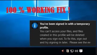 HOW TO FIX &quot; You&#39;ve been Signed in with a TEMPORARY PROFILE &quot; Error in Windows Server 2019 | Win 10