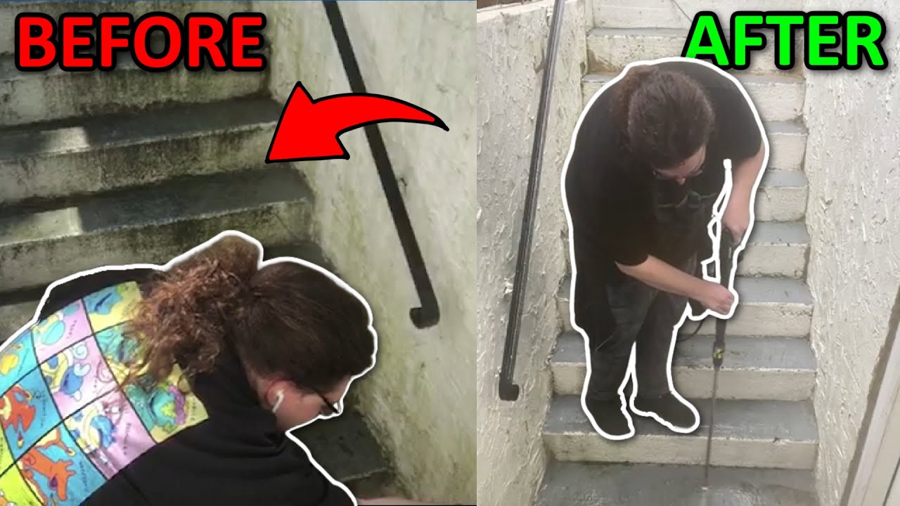 Power Washing My Staircase On Stream