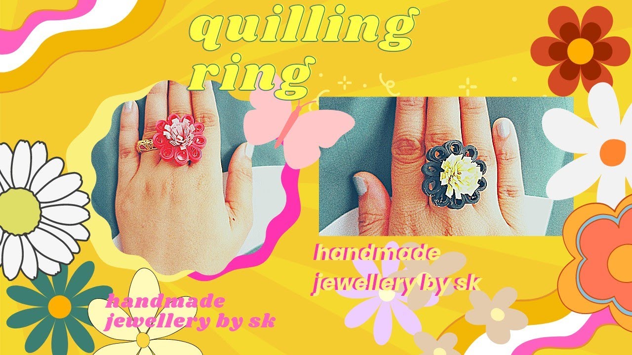 How to make Quilling ring Quilling ring new design Paper quilling