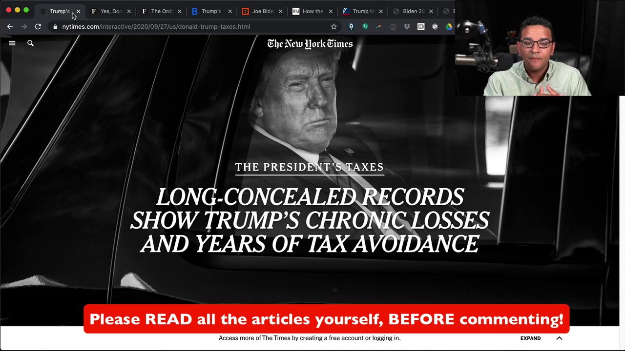 Trump S Taxes My Analysis Of Nyt Article Youtube