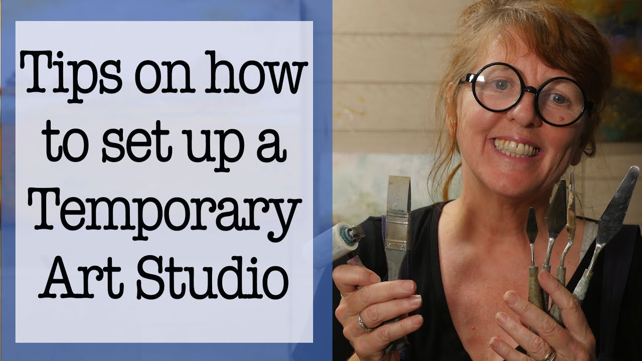 How to set up a temporary art studio!