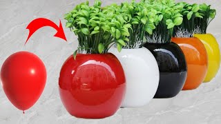 HOW TO MAKE A DECORATIVE PLASTER AND BLADDER VASE | DIY DECORATIVE PLASTER AND BALLOON VASE