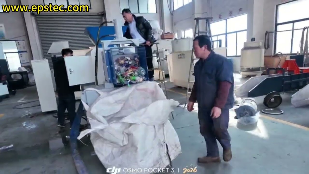 Видео пробного запуска машины для обезвоживания EPS