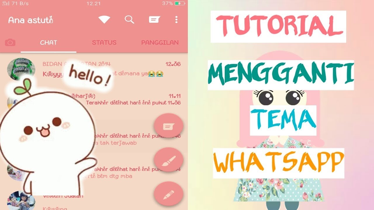 Tutorial Cara Mengganti Tema Whatsapp Cepat dan mudah
