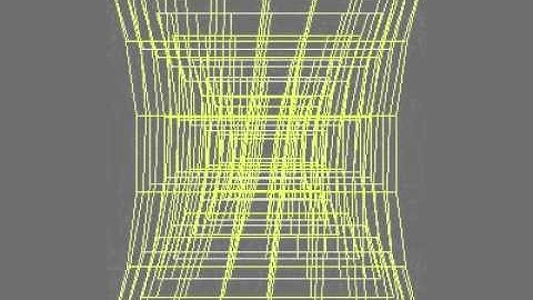 Motion of hyperboloids in a variable confocal oblate spheroids - front view