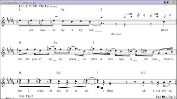 The Lazy Song - Guitar Tabs