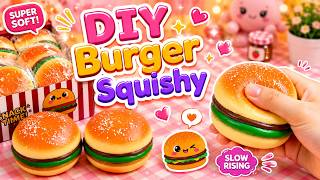 How to Make Viral Burger Squishy / Paper craft / Easy craft ideas /art and craft