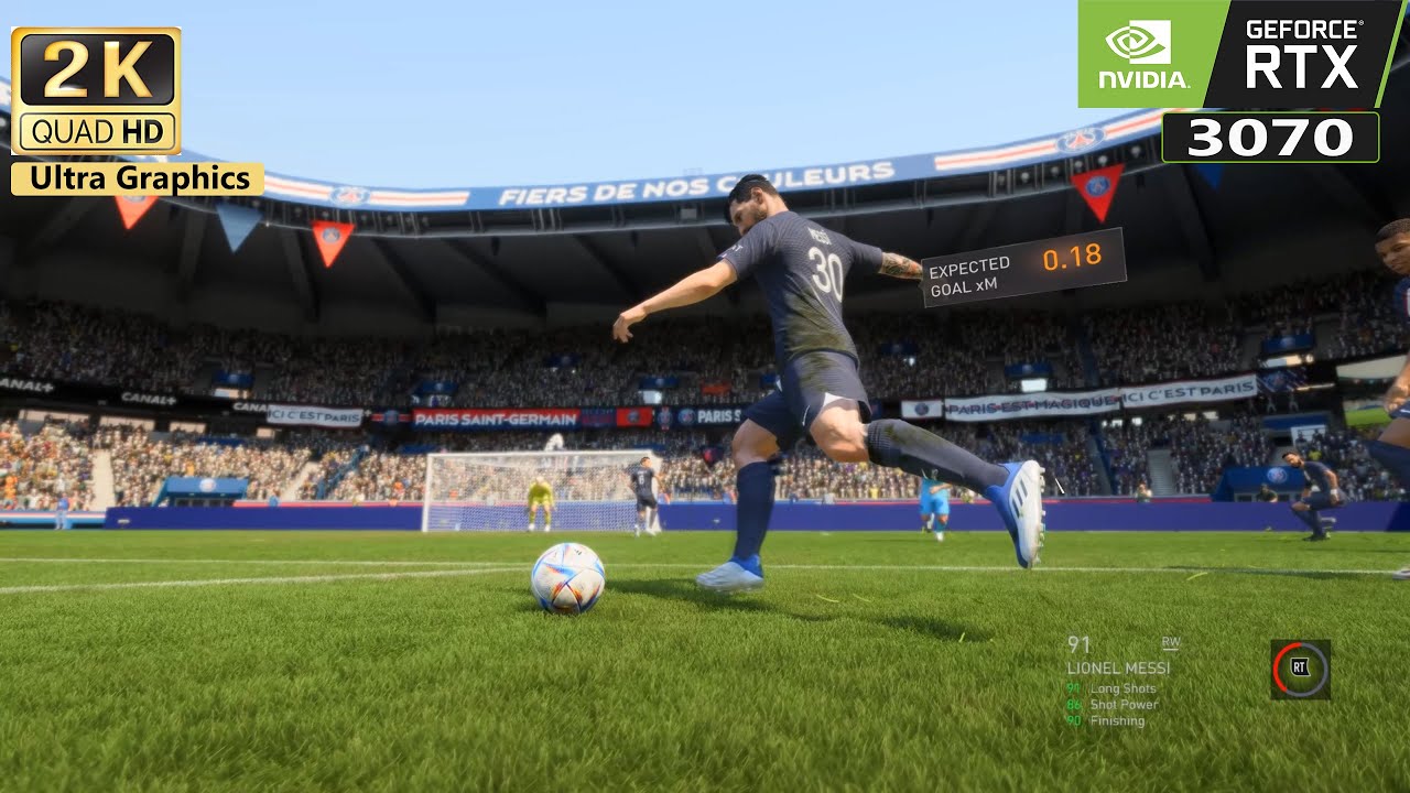 Messi Super Power Shot FIFA 2023 Replay with AI gaming rtx3070 gameplay messi messifans 