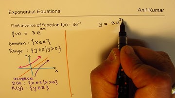 How to Find Inverse of an Exponential Function y = 3e^(2x)