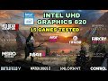 Intel ugraphics 620 test in 15 games  2020