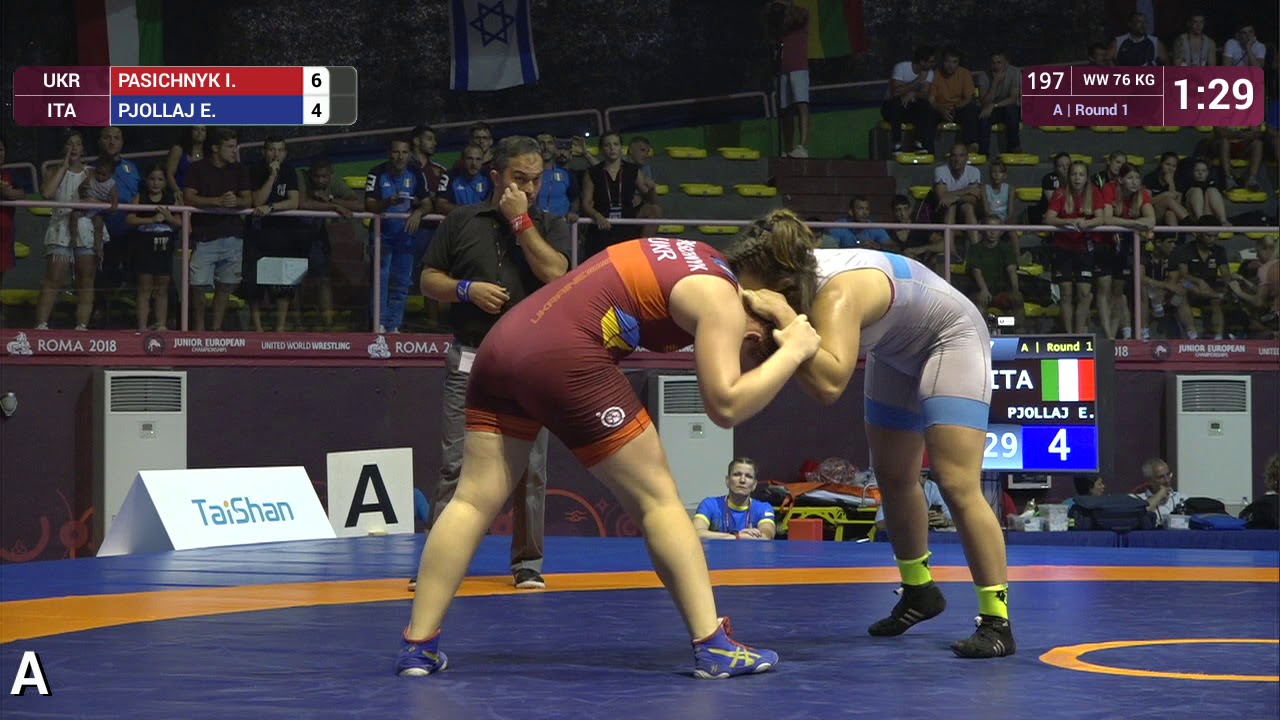 Round 1 WW - 76 kg: I. PASICHNYK (UKR) v. E. PJOLLAJ (ITA)
