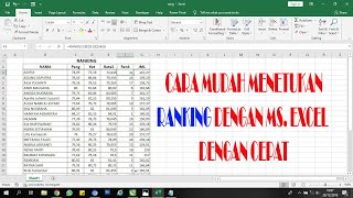 Menentukan rangking dengan ms. excel ...